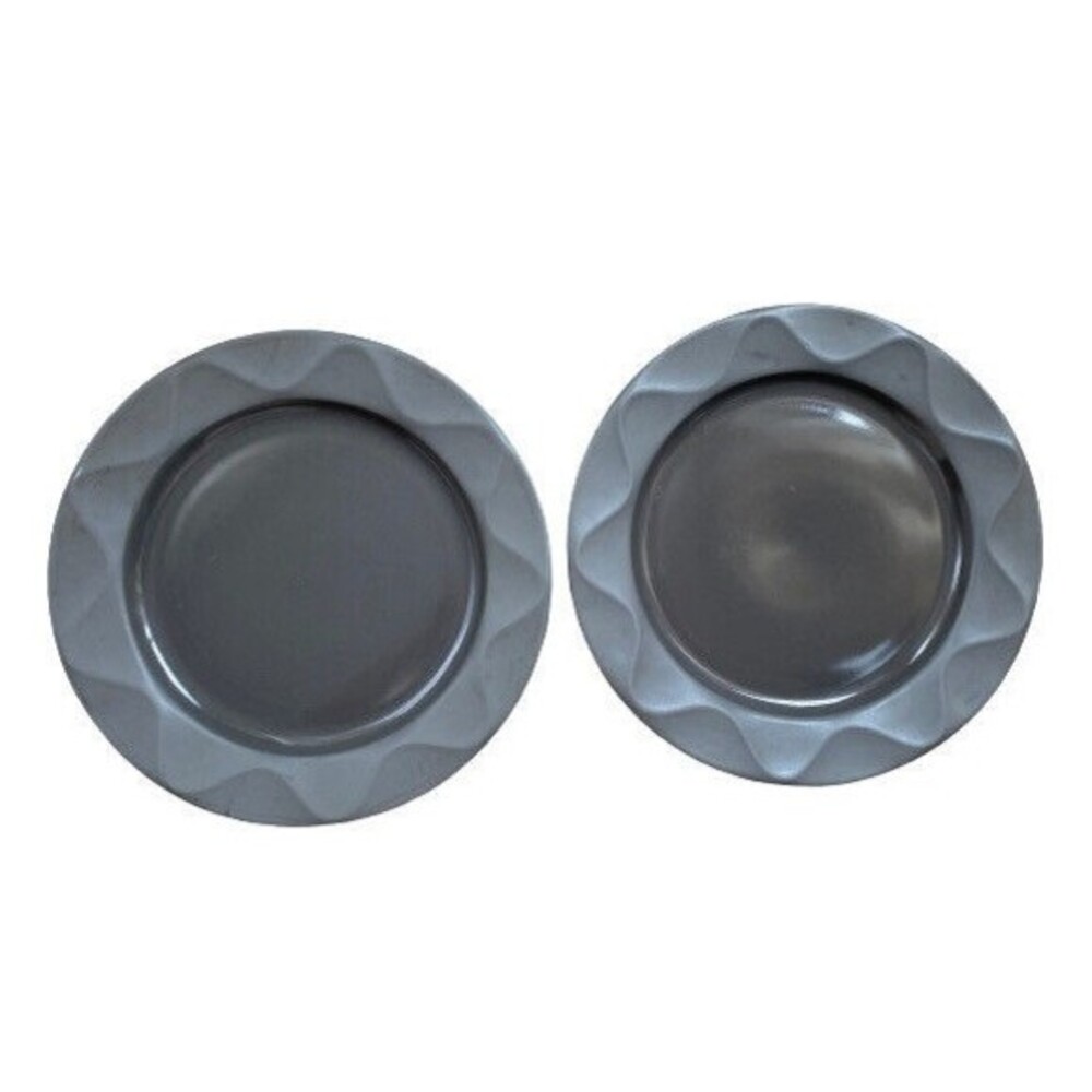 Vintage Dansk Origami slate chop 13" serving plates (Black Gray) set of 2 Japan